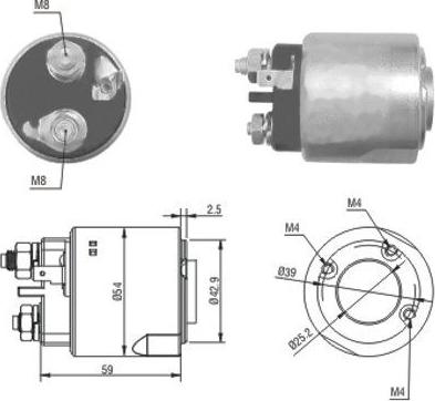 Meat & Doria 46160 - Тяговое реле, стартер www.parts5.com