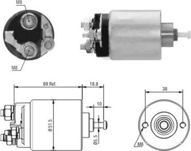 Meat & Doria 46104 - Solenoid Switch, starter www.parts5.com