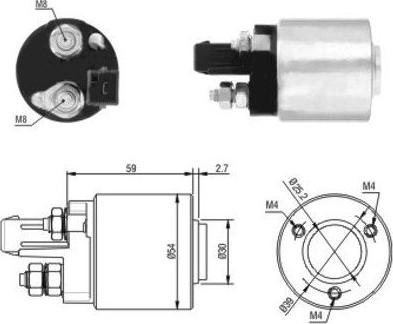 Meat & Doria 46105 - Solenoid, electromotor www.parts5.com