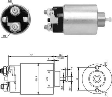 Meat & Doria 46178 - Solenoid Switch, starter www.parts5.com