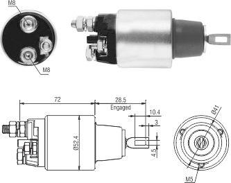 Meat & Doria 46286 - Solenoid Switch, starter parts5.com