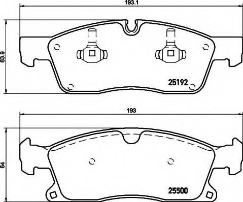 Mercedes-Benz A0074208020 - Brake Pad Set, disc brake parts5.com