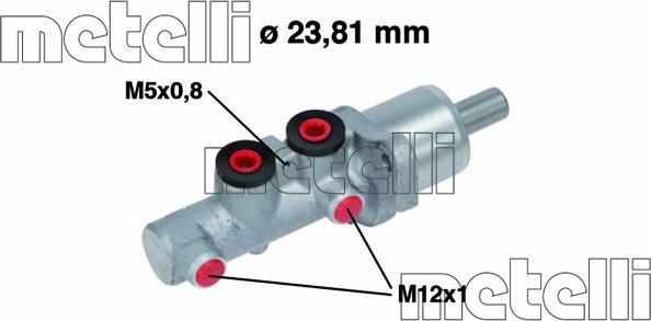 Metelli 05-0668 - Cilindro principal de freno www.parts5.com