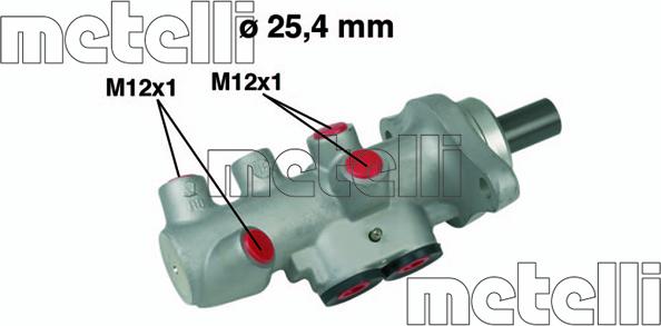 Metelli 05-0607 - Pompa centrala, frana www.parts5.com