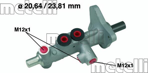 Metelli 05-0627 - Pompa centrala, frana www.parts5.com