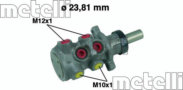 Metelli 05-0312 - Brake Master Cylinder www.parts5.com