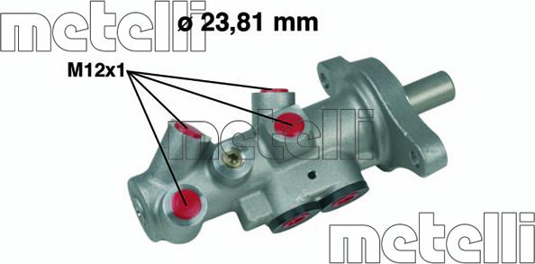 Metelli 05-0295 - Pompa centrala, frana www.parts5.com