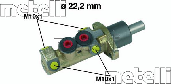 Metelli 05-0228 - Glavni zavorni cilinder www.parts5.com