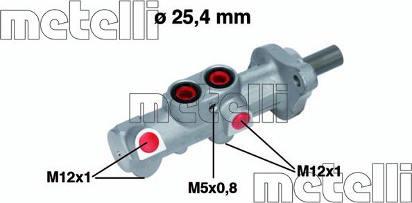 Metelli 05-0756 - Pompa centrala, frana www.parts5.com