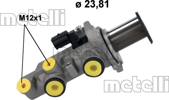 Metelli 05-1250 - Hlavní brzdový válec www.parts5.com