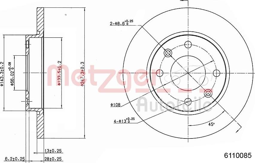 Ferodo DDF995C-1 - Bremsscheibe www.parts5.com