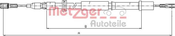 Metzger 10.9832 - Cable, parking brake www.parts5.com