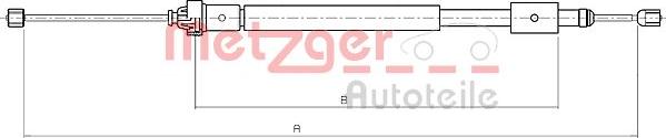 Metzger 10.4707 - Cablu, frana de parcare www.parts5.com