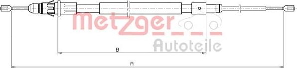 Metzger 10.4717 - Tažné lanko, parkovací brzda www.parts5.com