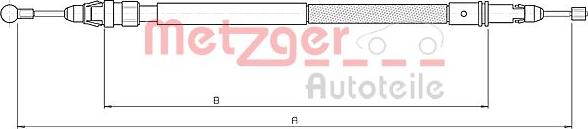 Metzger 10.4738 - Cable, parking brake www.parts5.com