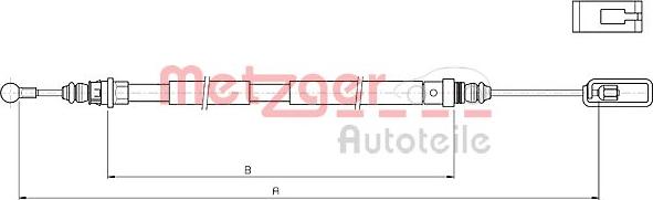 Metzger 10.4721 - Čelično uže, parkirna kočnica www.parts5.com