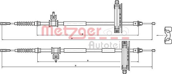 Metzger 10.5359 - Тросик, cтояночный тормоз www.parts5.com