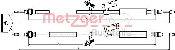 Metzger 10.5368 - Cable, parking brake www.parts5.com