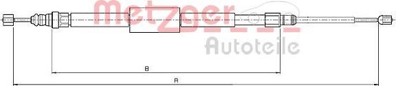 Metzger 10.6687 - Ντίζα, φρένο ακινητοποίησης www.parts5.com