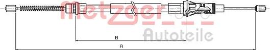 Metzger 10.6853 - Cablu, frana de parcare www.parts5.com