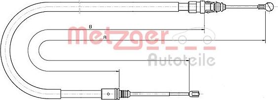 Metzger 10.6224 - Cable, parking brake parts5.com