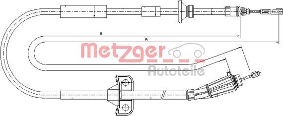 Metzger 10.8065 - Cablu, frana de parcare www.parts5.com