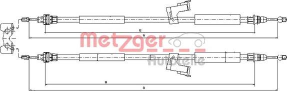 Metzger 10.8225 - Huzal, rögzítőfék www.parts5.com