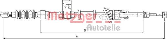 Metzger 10.8222 - Cablu, frana de parcare www.parts5.com