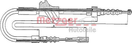 Metzger 10.7541 - Тросик, cтояночный тормоз www.parts5.com