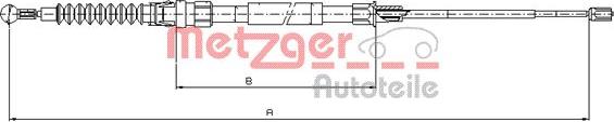 Metzger 10.7518 - Cable, parking brake parts5.com