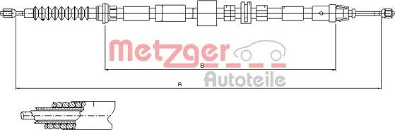 Metzger 11.5512 - Cablu, frana de parcare www.parts5.com