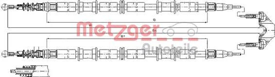 Metzger 11.5865 - Cablu, frana de parcare www.parts5.com