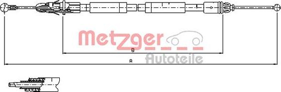 Metzger 11.6804 - Sajla, ručna kočnica www.parts5.com