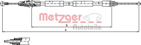 Metzger 11.6805 - Vaijeri, seisontajarru www.parts5.com