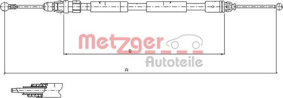 Metzger 11.6808 - Vaijeri, seisontajarru www.parts5.com