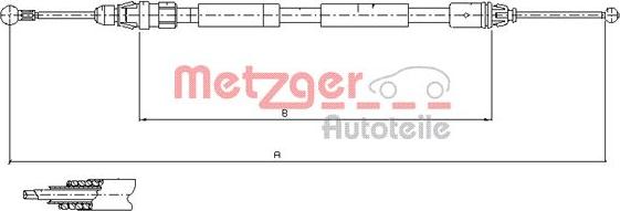 Metzger 11.6807 - Vaijeri, seisontajarru www.parts5.com