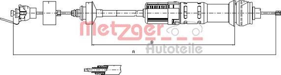 Metzger 11.2284 - Clutch Cable www.parts5.com