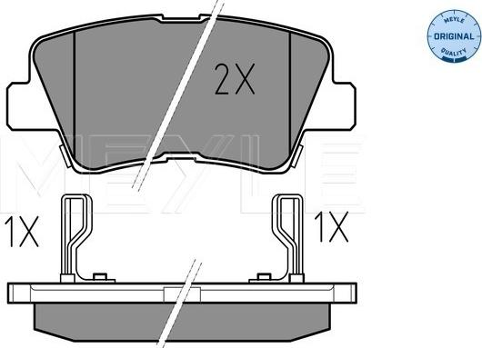 Meyle 025 249 3415/W - Komplet zavornih oblog, ploscne (kolutne) zavore www.parts5.com