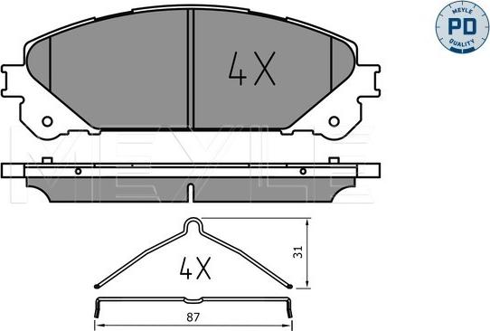 Meyle 025 244 5218/PD - Set placute frana,frana disc parts5.com