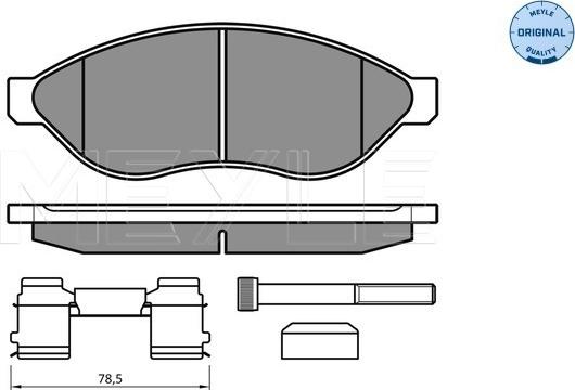 Meyle 025 244 6819/W2 - Σετ τακάκια, δισκόφρενα www.parts5.com