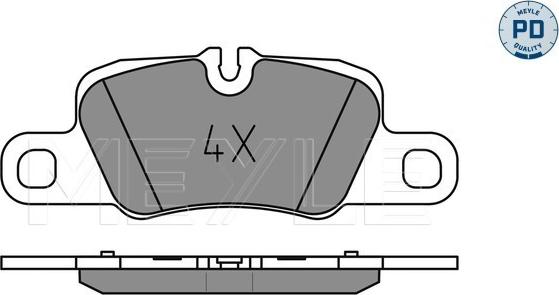 Meyle 025 245 5416/PD - Тормозные колодки, дисковые, комплект www.parts5.com