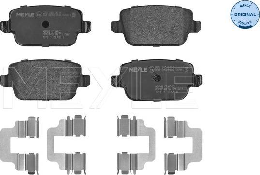 Meyle 025 245 3715 - Fékbetétkészlet, tárcsafék www.parts5.com