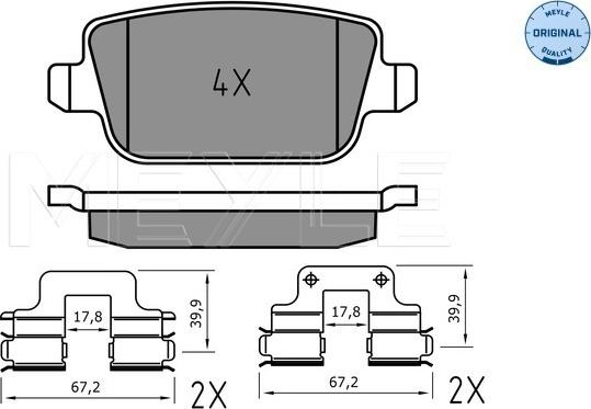 Meyle 025 245 3716 - Bremsbelagsatz, Scheibenbremse www.parts5.com