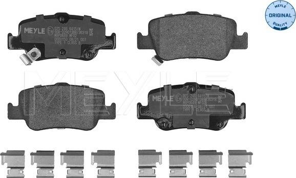 Meyle 025 246 6415/W - Тормозные колодки, дисковые, комплект www.parts5.com