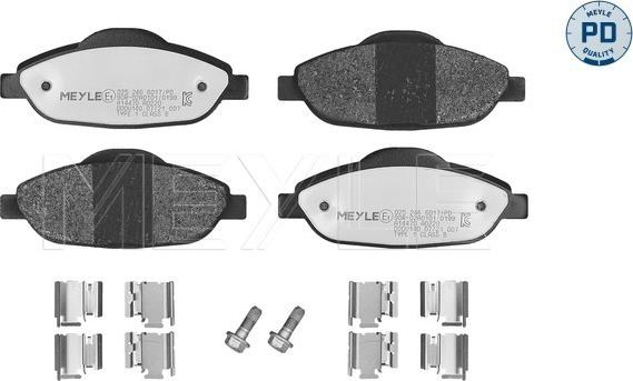 Meyle 025 246 6017/PD - Komplet zavornih oblog, ploscne (kolutne) zavore www.parts5.com