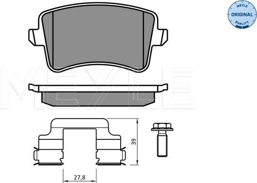 Meyle 025 246 0617/K2 - Komplet zavornih oblog, ploscne (kolutne) zavore www.parts5.com