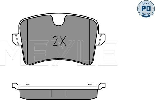 Meyle 025 246 0617/PD - Тормозные колодки, дисковые, комплект www.parts5.com