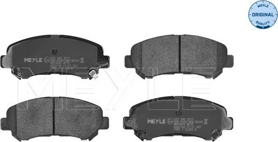 Meyle 025 246 3217 - Kit de plaquettes de frein, frein à disque www.parts5.com