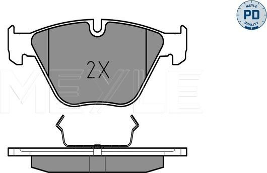 Meyle 025 241 6120/PD - Тормозные колодки, дисковые, комплект www.parts5.com