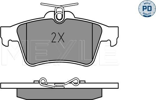 Meyle 025 241 3716/PD - Zestaw klocków hamulcowych, hamulce tarczowe www.parts5.com